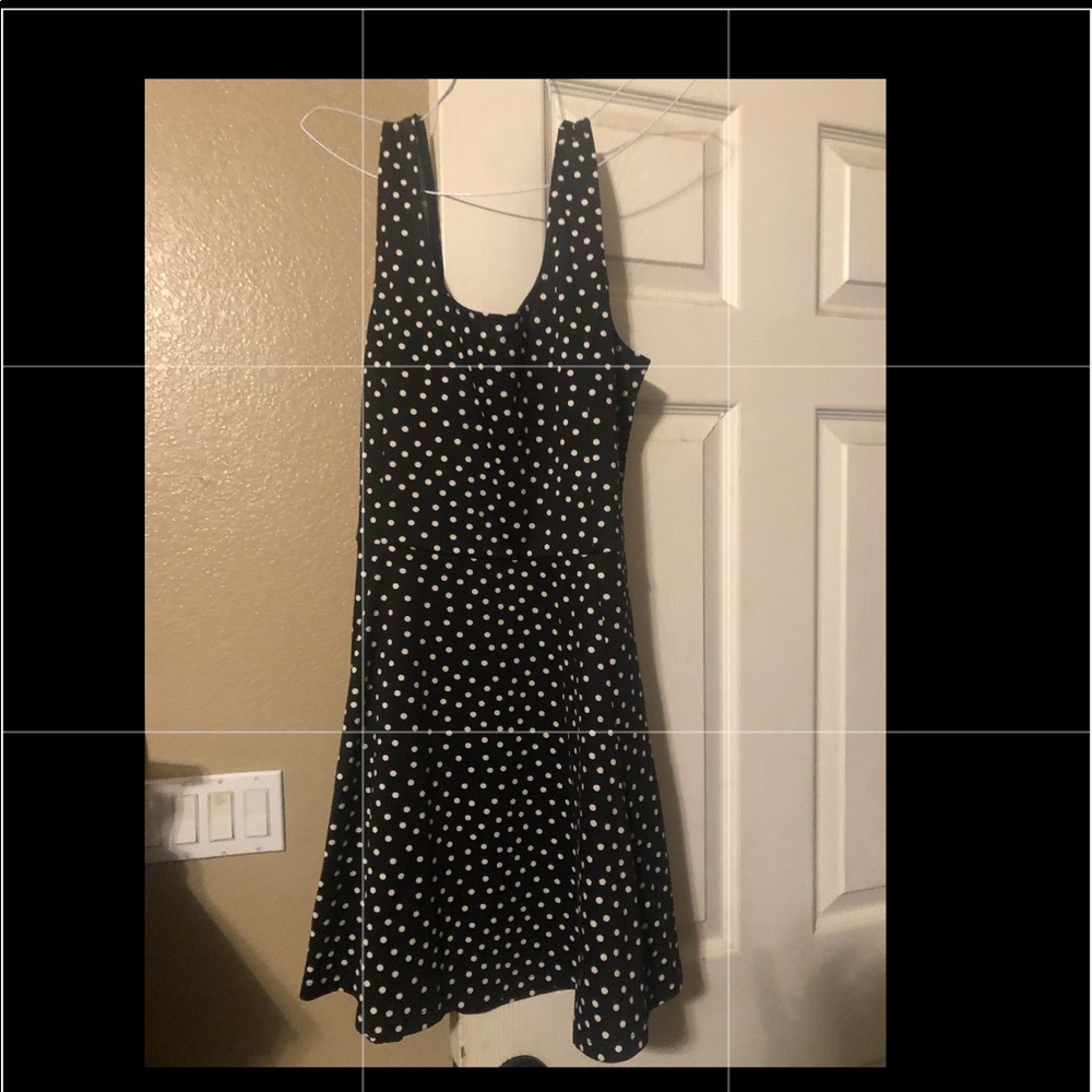 Black and white polka dot dress